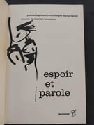 Poèmes algériens  Espoir et parole (avec un carton signé par Denise Barrat et le “Prière d’insérer” ). Recueillis par Denise Barrat. par  - Image 2