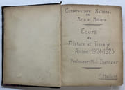 Cours de Filature et Tissage. Année 1924-1925. Professeur : M. J. Dantzer par DANTZER, James - Image 3