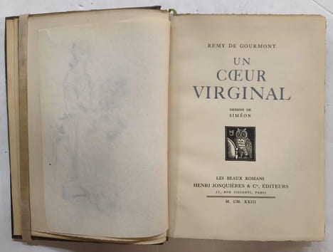 Un coeur virginal. Dessins de Siméon. GOURMONT, Rémy de