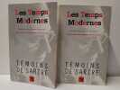 T&eacute;moins de Sartre. Tomes 1 et 2. Les temps modernes n&deg; 531 - 532 - 533. 