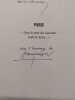 PARIS "sous le pont des souvenirs coule la Seine..." (avec une d&eacute;dicace de l’auteur). Exemplaire n&deg;119/2000. Fran&ccedil;ois BRIGNEAU; Fran&ccedil;ois ALLOT ...