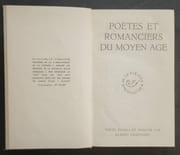 Poètes et romanciers du Moyen Âge. Texte établi et annoté par Albert Pauphilet par  - Image 2