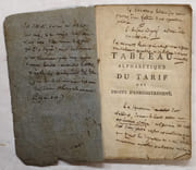 Tableau alphabétique du tarif des droits d'enregistrement, suivant les lois des actes, titres et jugemens qui y sont sujets. 3e édition par  - Image 3