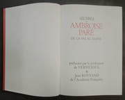 Oeuvres d’Ambroise Paré [3 volumes]. Préfacées par le professeur de Vernejoul & Jean Rostand de l’Académie Française [Reproduction en fac-similé de la quatrième édition revue et augmentée par l’auteur publié à Paris, chez Gabriel Buon, 1585] par PARé, Ambroise - Image 4