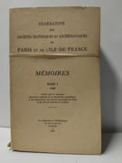 Fédération des sociétés historiques et archéologiques de Paris et de l'Île-de-france - Mémoires tomes 1 à 3. 1949 - 1950 - 1951 par  - Image 2