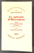 Le miroir d’Hérodote : essai sur la représentation de l'autre. Nouvelle édition revue et augmentée par HARTOG, François - Image 1