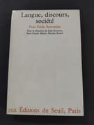 Langue, discours, société pour Emile Benveniste par Julia Kristeva; Jean-Claude Milner; Nicolas Ruwet