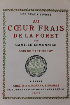 Au Coeur frais de la forêt. Bois de Barthélémy.. Lemonnier (Camille)