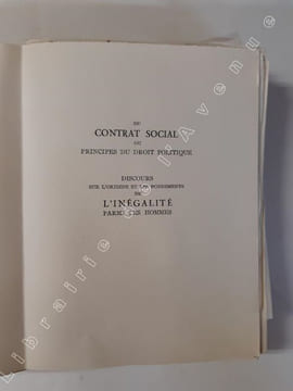 Du contrat social ou principes du droit politique. Discours sur l'origine et les fondements de l'inégalité parmi les hommes. Illustrations de Jean ...