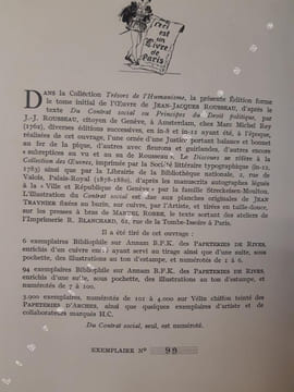 Du contrat social ou principes du droit politique. Discours sur l'origine et les fondements de l'inégalité parmi les hommes. Illustrations de Jean ...