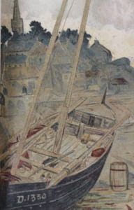 Chansons de chez-nous. Edition définitive revue et corrigée. Préface d’Anatole Le Braz. Couverture, aquarelles hors-texte et dessins d’Eugène Hervet Vincent. [à la suite] Chansons en sabots. Poésie-préface de Sullian Collin. Couverture et aquarelles de René Lelong.
