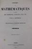 Cours de mathématiques à l'usage des architectes, ingénieurs civils, etc... Application de géométrie descriptive. Ombres. Atlas [seul]. Adhémar ...