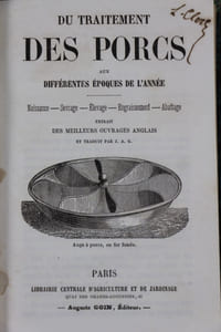 Du traitement des porcs aux différentes époques de l'année suivant leur âge, en santé et maladie... Extrait des meilleurs ouvrages anglais, et traduit par J.-A. G. [Grandvoinnet.]. Goin, sd. (1859) [à la suite]  MARTRES (Léon) L' agriculture du département des Landes devant l'enquête et son améliorationpar la culture de la vigne et du pin. Dax. Camion. 1867.(Un tableau dépliant) [à la suite] ESPANET (Alexis). Les abeilles, leur éducation ." Goin. Paris. sd (ca 1860)