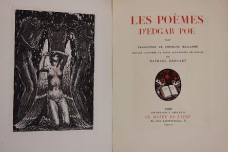 Les Poèmes d’Edgar Poe. Traduction de Stéphane Mallarmé. Edition illustrée de douze eaux-fortes originales par Raphaël Drouart. [Drouart (Raphaël)] ...