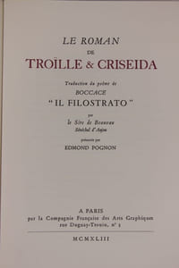 Le Roman de Troïlle & Criseida. 