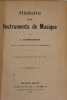 Histoire des instruments de musique. Ouvrage illustré de 105 gravures.. Rambosson (Jean)