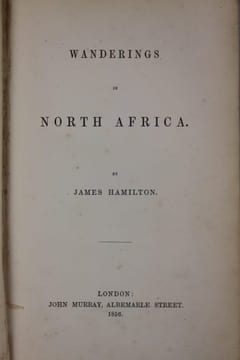 Wanderings in north africa. Hamilton (James)