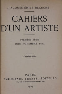 Cahiers d’un artiste [Première - Quatrième série]