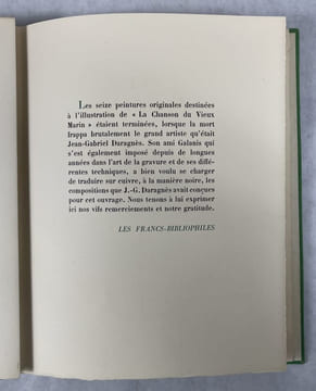 La Chanson du vieux marin.. Illustrations de Jean-Gabriel DARAGNES. COLERIDGE (Samuel Taylor)