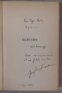 Electre.. GIRAUDOUX Jean-Pierre