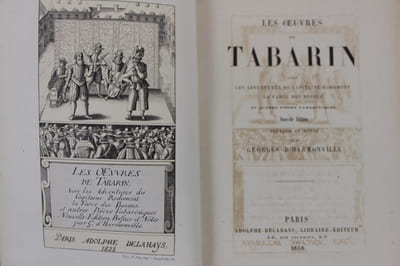 Oeuvres, avec les adventures du capitaine Rodomont, la Farce des bossus et autres pièces tabariniques.