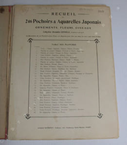Recueil de 246 Pochoirs & Aquarelles Japonais Ornements Fleurs Oiseaux Collection Alexandre Genaille, Architecte