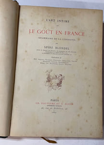 L’Art intime et le goût en France Grammaire de la Curiosité