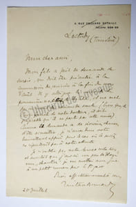 Lettre autographe signée