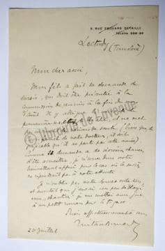 Lettre autographe signée. BERNARD Tristan