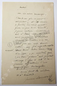 Lettre autographe signée, sd (ca 1897)