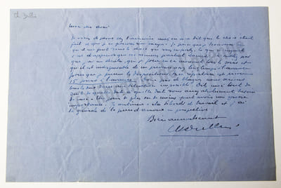 Lettre autographe signé [à Raymond Bernard,  ca 1924] 