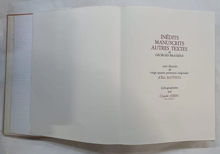 Georges Brassens. Inédits, Manuscrits, autres Textes