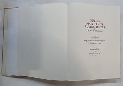 Georges Brassens. Inédits, Manuscrits, autres Textes