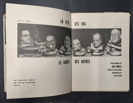 La tête des uns, le corps des autres . Photos-montages de Jean Harold ; préface de Jean Cocteau ; commentaires de Francis Claude. HAROLD, Jean ; ...