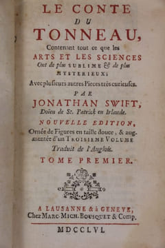 Le Conte du tonneau, contenant tout ce que les arts et les sciences ont de plus sublime & de plus mystérieux ; avec plusieurs autres pièces très ...