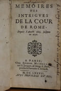 Mémoires des intrigues de la Cour de Rome, depuis l’Année 1669, jusqu’en 1676 par Pajeau - Image 2