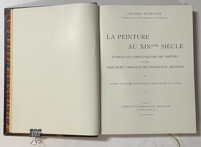La Peinture au XIXe Siècle. D’après les chefs d’oeuvres des maîtres et les meilleurs tableaux des principaux artistes