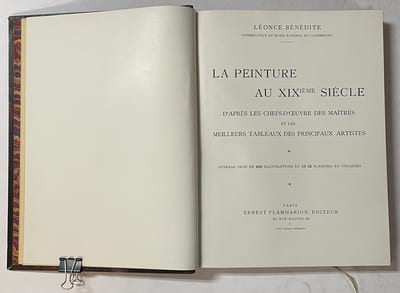 La Peinture au XIXe Siècle. D’après les chefs d’oeuvres des maîtres et les meilleurs tableaux des principaux artistes