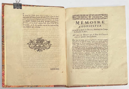 Mémoire à consulter et consultation pour le sieur de Bussy, Maréchal des Camps & Armées du Roi, au sujet du mémoire que le sieur de Lally, lieutenant-général, vient de répandre dans le public, avec les lettres que les sieurs de Bussy et de Lallyse sont écrites dans l'Inde pour servir de pièces justificatives.