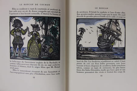Le boucan de cochon. Avec des bois gravés par Gustave ALAUX, Peintre de la Marine.. Illustrations de Albert T’Serstevens