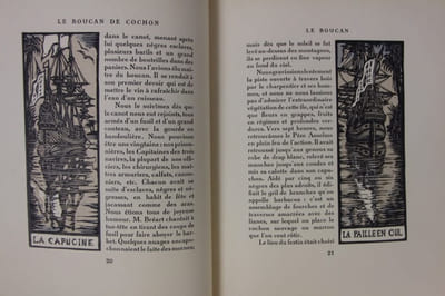 Le boucan de cochon. Avec des bois gravés par Gustave ALAUX, Peintre de la Marine.. Illustrations de Albert T’Serstevens