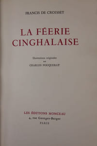 La Féerie cinghalaise. Illustrations originales de Charles Fouqueray