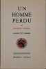 Un homme perdu . PERRET Jacques 