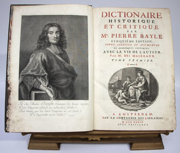 Dictionnaire historique et critique par MR Pierre Bayle. Cinquième édition, revue, corrigée et augmentée de remarques critiques, avec la vie de l'auteur, par MR des Maizeaux.