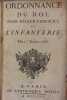 Ordonnance du Roi pour régler l'exercice de l'infanterie. Du Ier janvier 1766. MILITARIA - ACTES ROYAUX