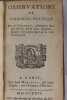 Observations de Chirurgie Pratique. CHABERT Philibert