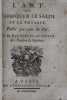 L'Art de fabriquer le salin et la potasse, Publié par ordre du Roi, par les Régisseurs-Généraux des Poudres & Salpêtres. Lavoisier (Antoine-Laurent)