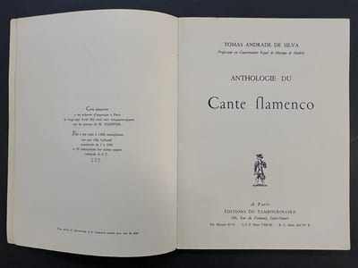 Anthologie du Cante Flamenco. Couverture et illustrations dans le texte de Roger Wild
