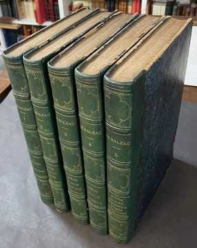 Oeuvres illustrées de Balzac [5 sur 10 volumes]. illustrées par Beaucé, Staal, Meissonier, Bertall, Tony Johannot, Célestin Nanteuil, E. Lampsonius, ...