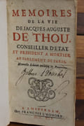 Mémoires de la vie de Jacques-Auguste de Thou, Conseiller d’état et Président à mortier au Parlement de Paris. Nouvelle édition enrichie de portraits par THOU (Jacques-Auguste) - Image 2